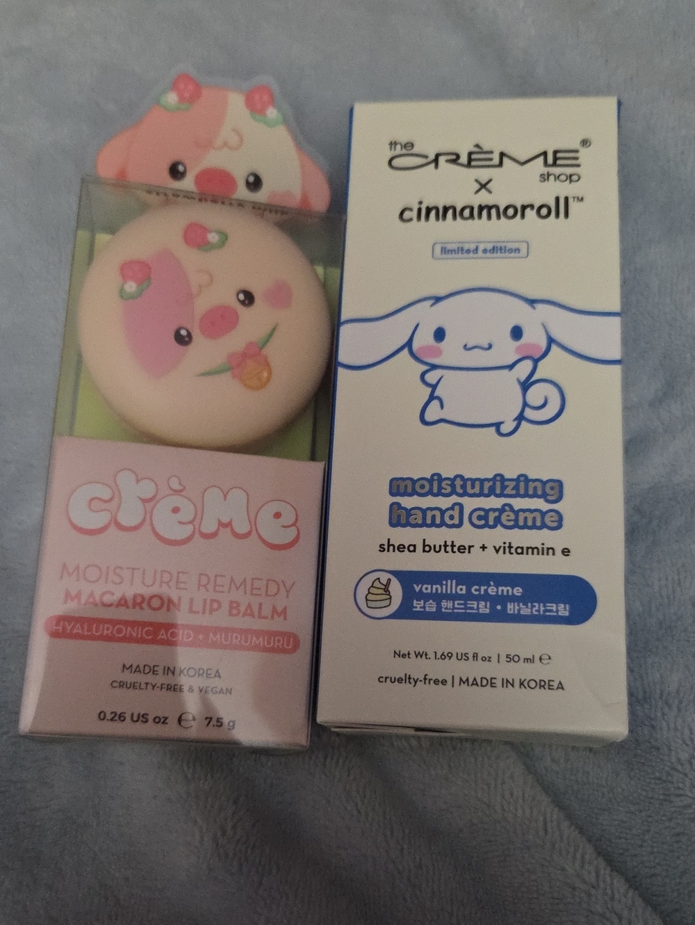The Crème Shop  Cinnamoroll Vanilla Crème Moisturizing Hand Crème ,lip Balm NWOT